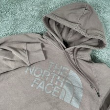 THE NORTH FACE Gray Purple Hoodie Pull Over Sweatshirt Women Size Medium