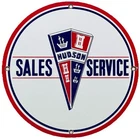 VINTAGE HUDSON PORCELAIN DEALERSHIP SIGN SERVICE STATION GAS OIL METAL GASOLINE