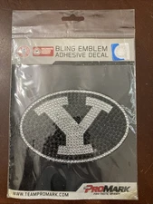 BYU Cougars 'Y' Bling Emblem Adhesive Decal Sticker NCAA Team Promark - Laptop