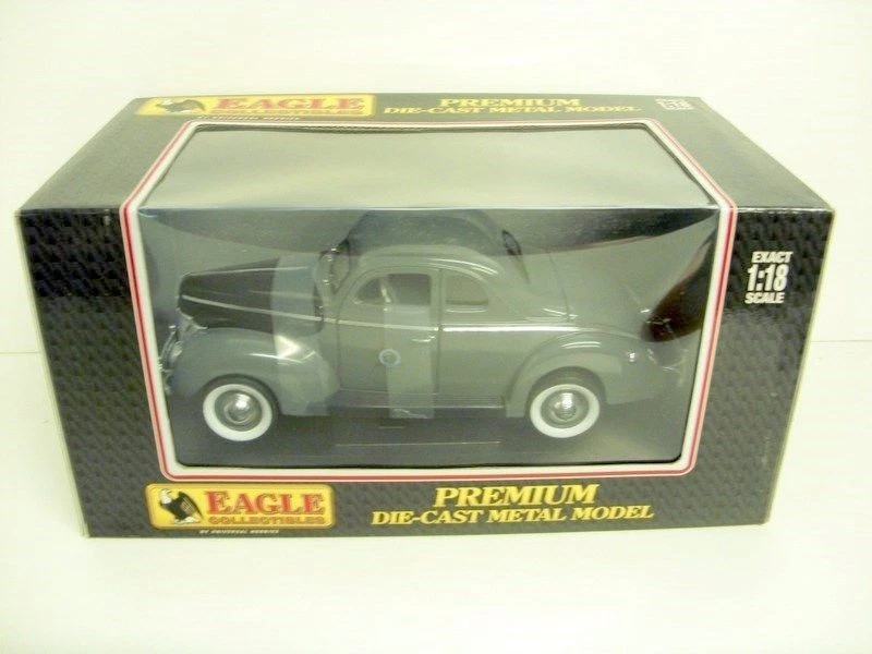 EAGLE RACE 1/18 3815 1940 FORD COUPE HIGHWAY PATROL CAR GREY - Image 3 of 3