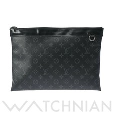 Louis Vuitton Black Bag Clutch Black Pochette Eclipse Monogram