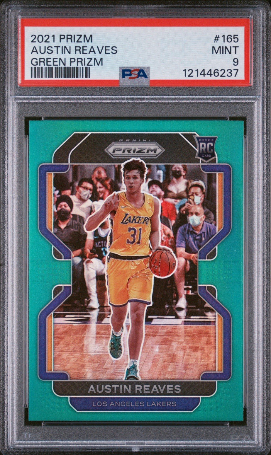 2021 Prizm Austin Reaves #165 Green Prizm PSA 9