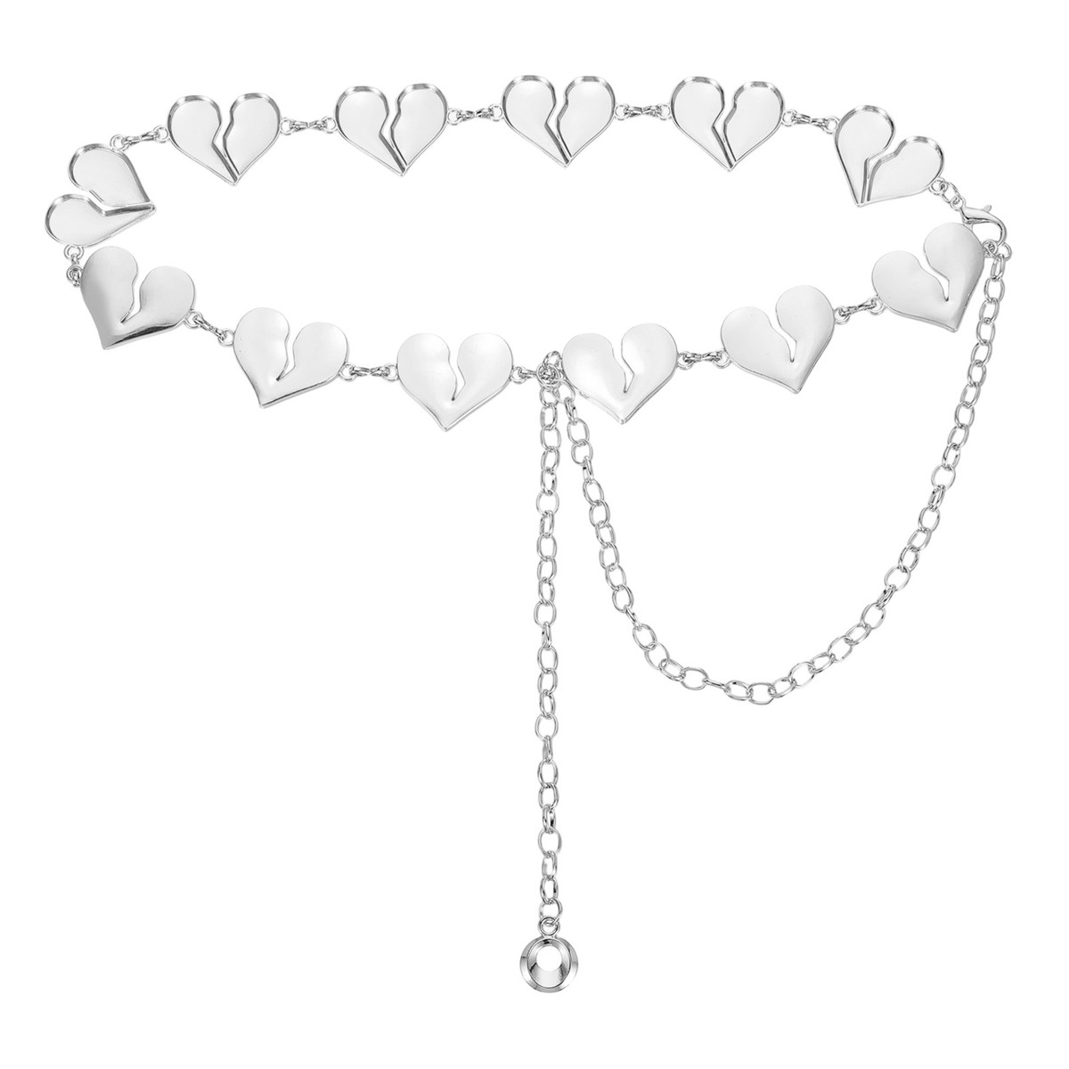 Western Metal Concho Belt, Women Waist Chain Belt, Solid 
