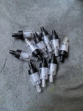 10 PCS Aquarium Check Valves for Common Air Pumps Black Plastic 1-Way 