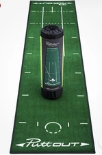 PuttOut Pro Golf Putting Mat GREEN Perfect Your Putting (7.87-feet x 1.64-feet)