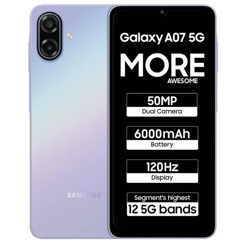 Samsung Galaxy A07 5G Smartphone (Light Violet, 4GB RAM, 128GB) Factory Unlocked - Picture 1 of 12