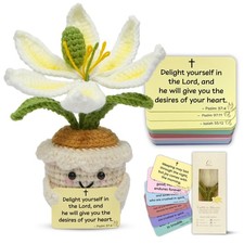 OASSIE Christian Gifts for Women - Positive Crochet Flower with 60 Bible Vers...
