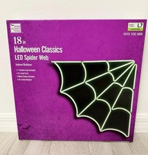 Home Accents Holiday Halloween Classics LED Spider Web 18 in Indoor/Outdoor NEW