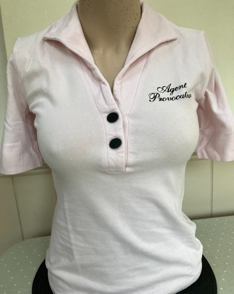 Camiseta elástica Agent Provocateur vintage Vivienne Westwood SUZI rosa Foto 3 de 3
