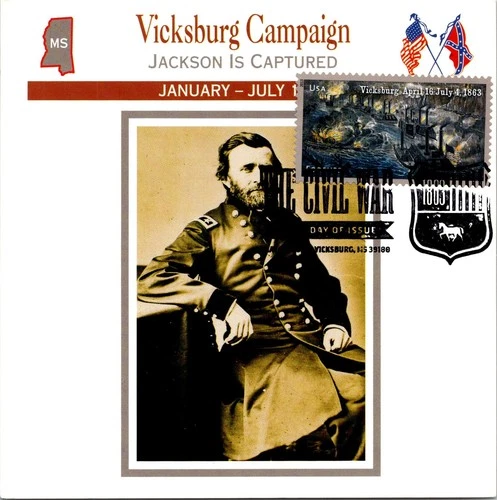 Dr Jim Stamps Maximum Card Vicksburg 1863 Forever The Civil War Fdc