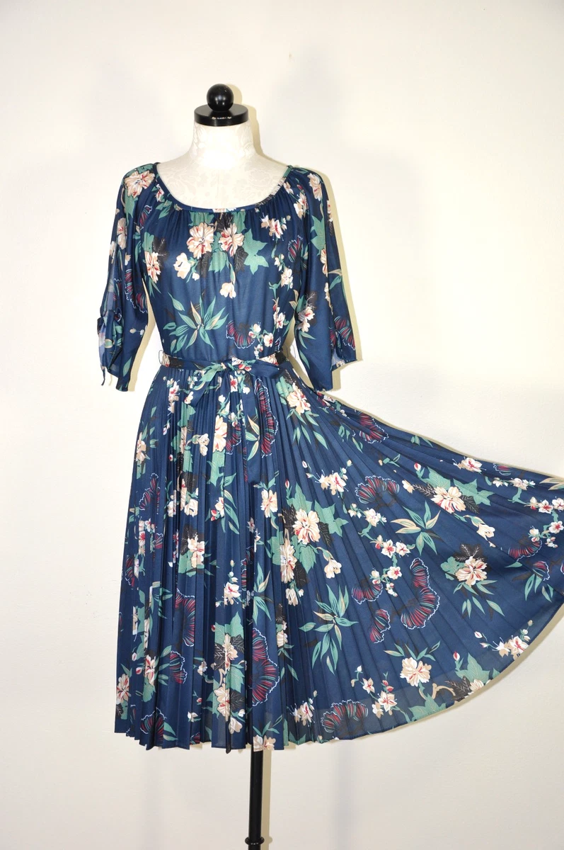 Bell Sleeve Dress Vtg In Women's Vintage Dresses for sale | eBay