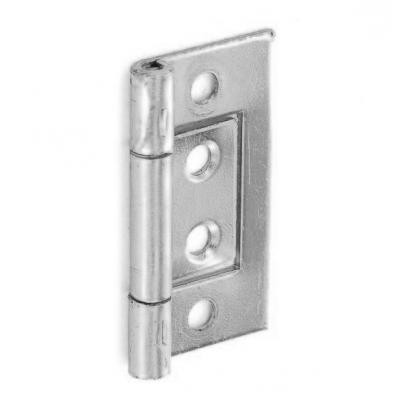 1x Securit One Pair Flush Hinge Zinc Plated 75mm S4408