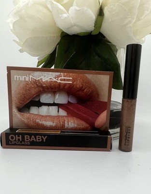 MAC Lipglass High Shine Lip Gloss Oh Baby Travel Size 2.4 g/0.08 oz