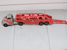 Vintage Hubley Transport Car Carrier 1950's with Ramp, Original, Complete, 18"