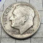 1956 D Roosevelt Dime -  90 %Silver - Free Shipping