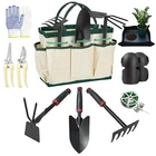 10 Pcs Gardening Tool Set - Heavy Duty Garden Kit with Stainless Steel Prunin...