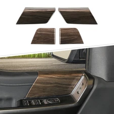 4xFor Ford F150 2021+ Wood Grain Front/Rear Door Panel Bezel Overlay Cover Decal