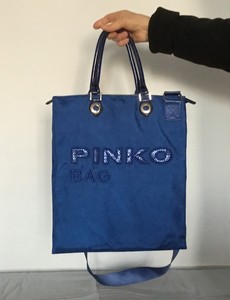large blue handbag