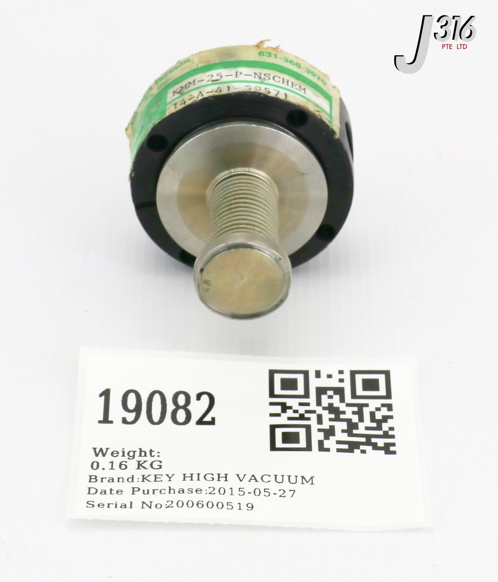 19082 KEY HIGH VACUUM VALVE W/O HOUSING KMM-25-P-NSCHEM | eBay