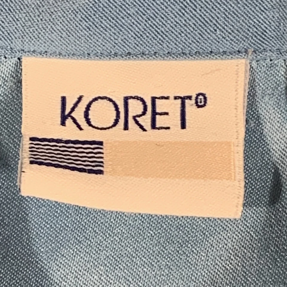 复古 Koret Top 女式 20 W 蓝色纽扣领夹克柔软复古刺绣 — 第 3/4 张图片