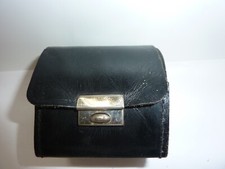 Vintage Shoe Shine Kit Real Cowhide Leather Case Brushes Made In England