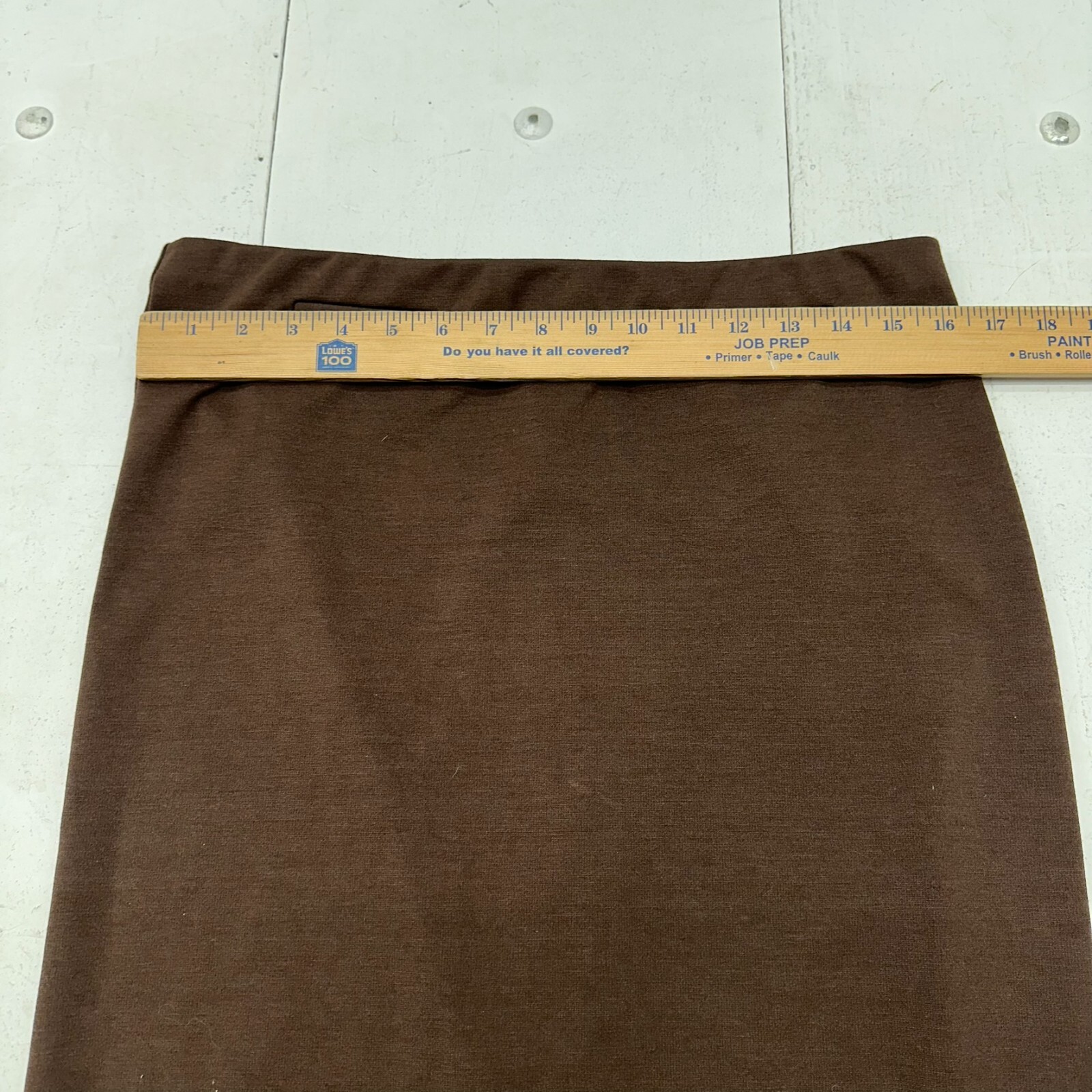 CATO Solid Brown Elastic Waist Basic Long Dressy … - image 6