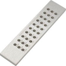 30 Hole 1/2 Round Tungsten Carbide Drawplate Jewelers Tool