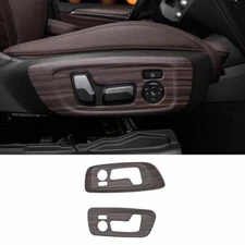 For BMW X3 G01 X4 G02 2018-2021 Wood Grain Seat Button Handle Panel Cover Trim