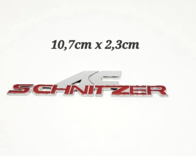 ac schnitzer Emblem Logo Heck Metall BMW Aufkleber Silber rot Sticker Heck Klein