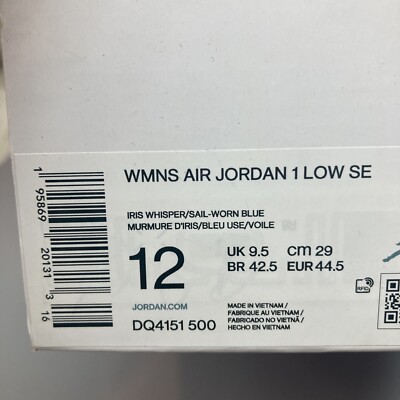 Size 12 - Jordan 1 Low Sail Canvas 2022 Men size 10.5 195869201313