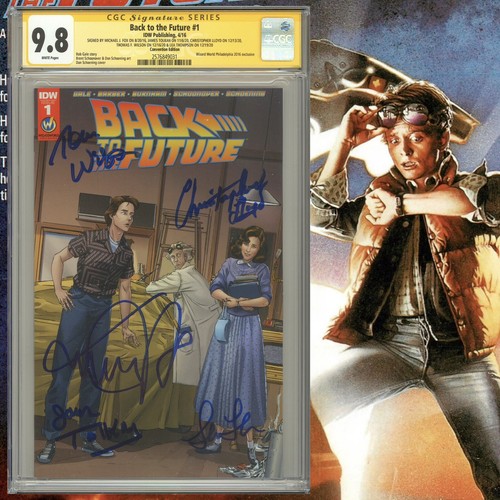 CGC 9.8 SS Back to the Future #1 Variant signed Fox LLoyd Thompson Wilson Tolkan