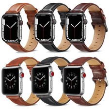 Genuine Leather Band Strap for Apple Watch Series 9 8 7 6 5 4 Ultra 2 41/45/49mm
