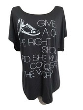 Style & Co Plus Size Women's Shirt Top Black Short Sleeve 2x
