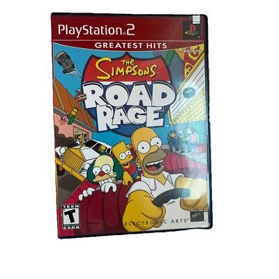 SIMPSONS ROAD RAGE (EA) SONY PLAYSTATION 2 PS2 VIDEO GAME (CIB & TESTED)