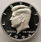 1994-S Silver Kennedy Half Dollar Proof - 90% Silver - 0.3617 Troy oz - D040