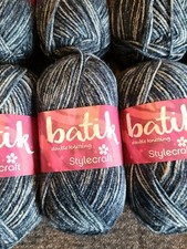 Batik Double Knitting Stylecraft Skein Indigo Blue yarn 80 Acrylic /20 Wool