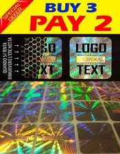 243 CUSTOM PRINT hologram warranty security sticker label size 0.6"X0.6"
