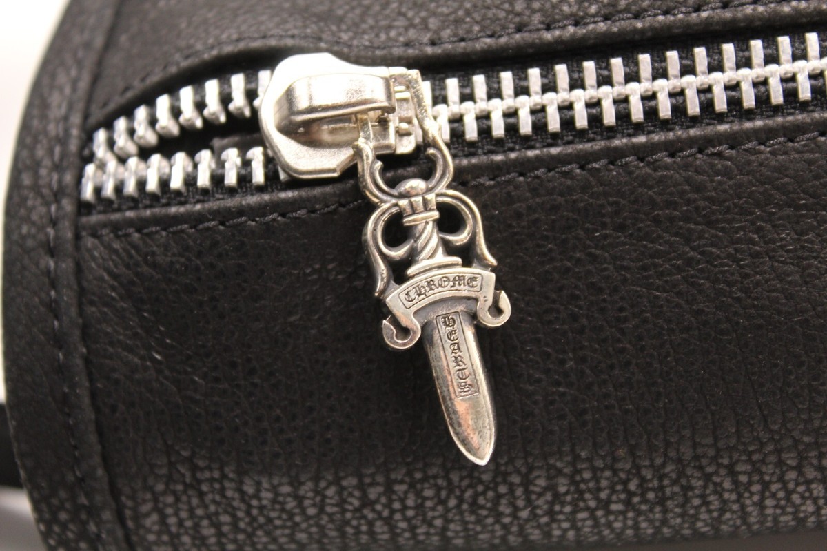 COA Chrome Hearts Cross Black Leather Shoulder Messenger Bag COA Chrome Hearts Cross Black Leather Shoulder Messenger Bag