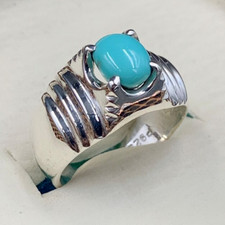 Beautiful Nishapur Turquoise Ring Genuine Feroza Stone Handmade Ring Surprise