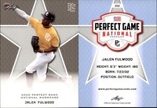 JALEN FULWOOD 2020 LEAF PERFECT GAME NATIONAL SHOWCASE ROOKIE CARD #252