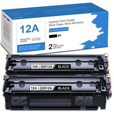 12A Q2612A Toner Replacement for HP 12A Q2612A 3030 3050 3050z (Black, 2-Pack)