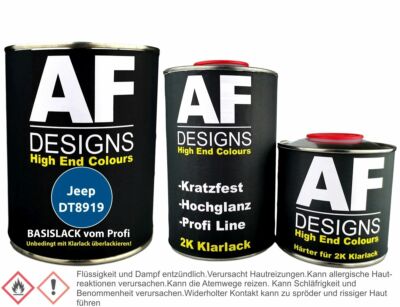 Autolack für Jeep DT8919 Banzai Blue Metallic 1,25L Klarlack Set