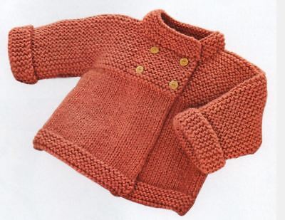 Knitting Pattern Baby Girl's Bulky/12 ply Jacket 3-24 ...