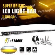 50 52 Inch Slim Led Work Light Bar Straight Curved Driving Lamp Offroad Truck