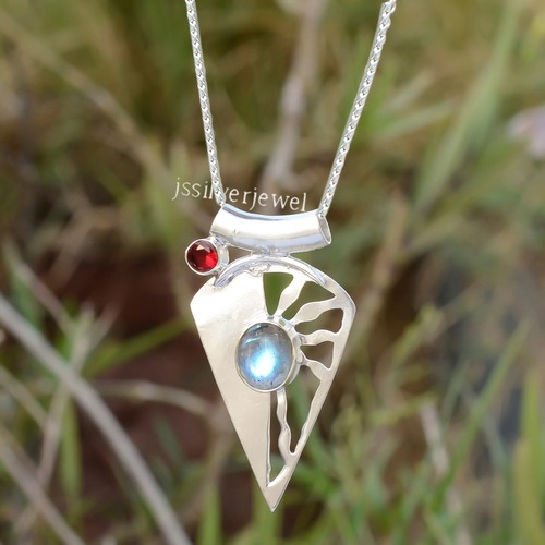 Collier Pendentif PIARA En Argent 925 Avec Pierre Précieuse – Cordon Coton Noir Réglable – Bijou élégant Et Moderne