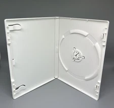 5 PCS PATENTED 14MM STANDARD SINGLE DVD CASE, WHITE, MADE IN US, QPSD20-08