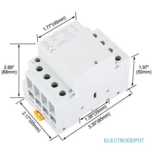 40A Lighting Contactor 4 Pole NO 110 120V Coil IEC 30A, 40Amp, 50A FREE DIN Rail - Image 4 of 4