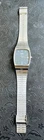 Seiko Quartz Tank 7432-5020 Dark Blue Dial Date Square 31mm Vintage Wristwatch