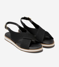 Cole Haan Women's Mikaela Sitichlite Sandal W23300 Black Stitchlite Size 9.5M