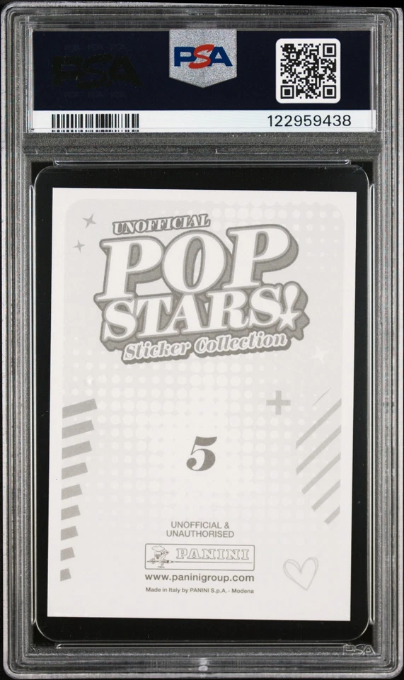 Ariana Grande 2025 Panini Pop Stars! Pegatina #147 RC lámina de plata PSA 10 gemas como nueva Foto 2 de 4